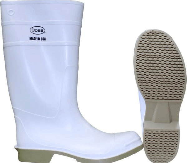 PVC safety toe boots for exterior cleaning